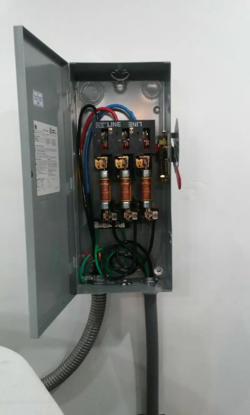Three-phase disconnect switch installed for Electrical Wiring & Rewiring in Shorewood